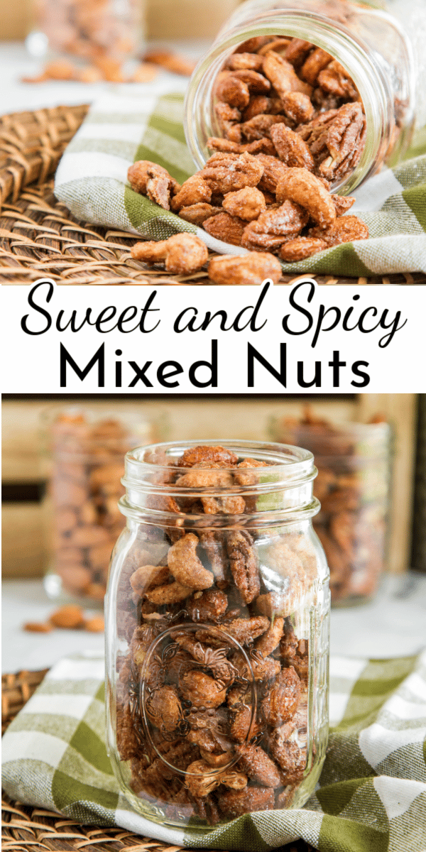 With a sweet sugar coating and spices that leave a gentle lingering heat, these Sweet and Spicy Nuts are the perfect treat for snacking or gifting! via @nmburk