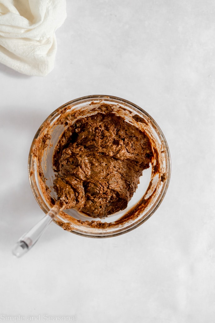 batter mixed together in a bowl