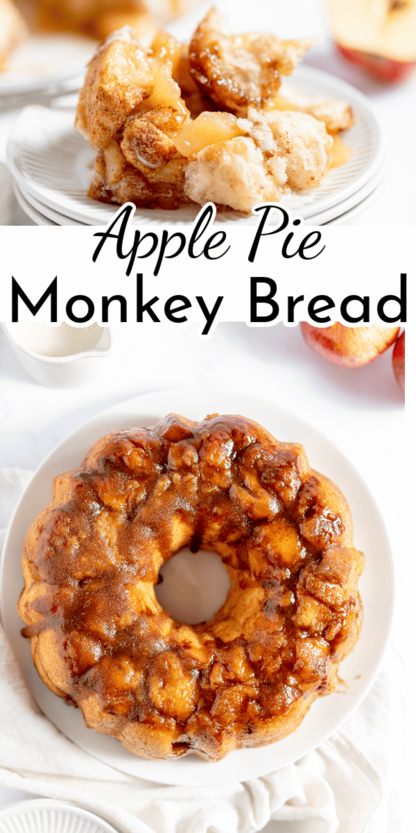 Made with homemade yeast dough (or frozen dinner roll dough as a shortcut), Apple Pie Monkey Bread is layered with apple pie filling and held together with a delicious buttery syrup. via @nmburk