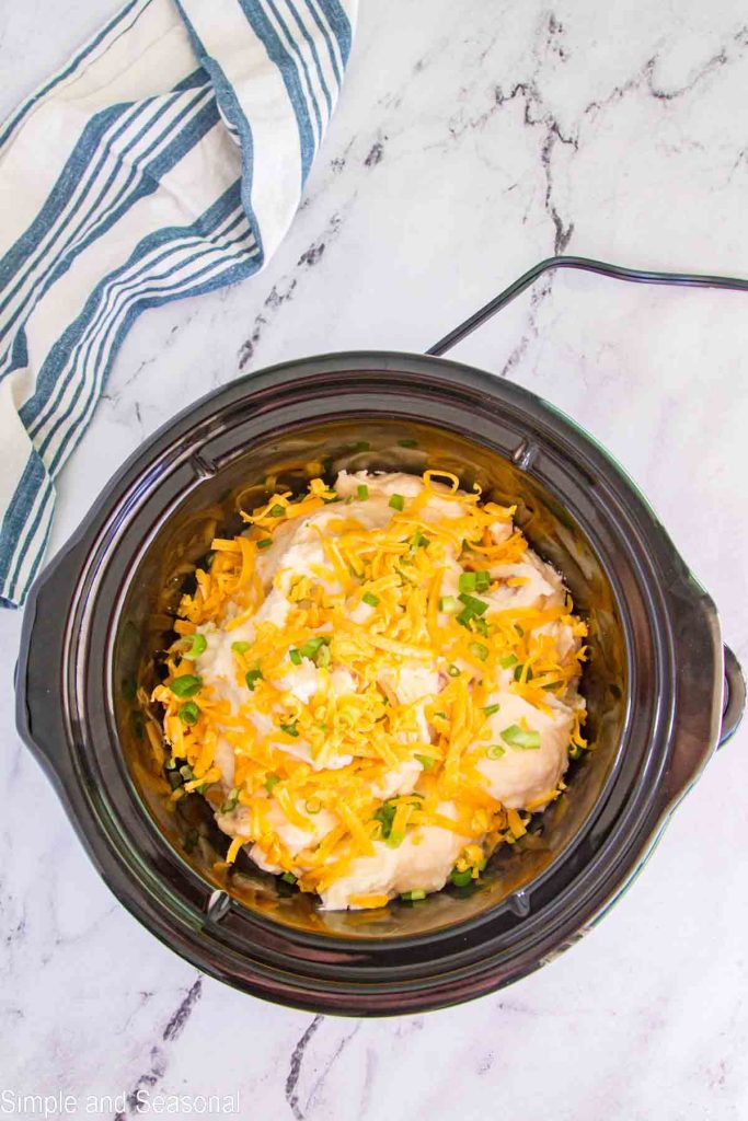 potatoes in slow cooker crock for reheating