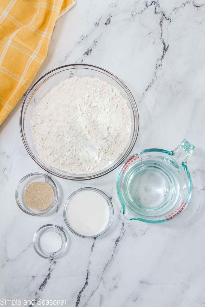 ingredients for pizza dough