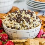 closeup of bowl filled with creamy dip