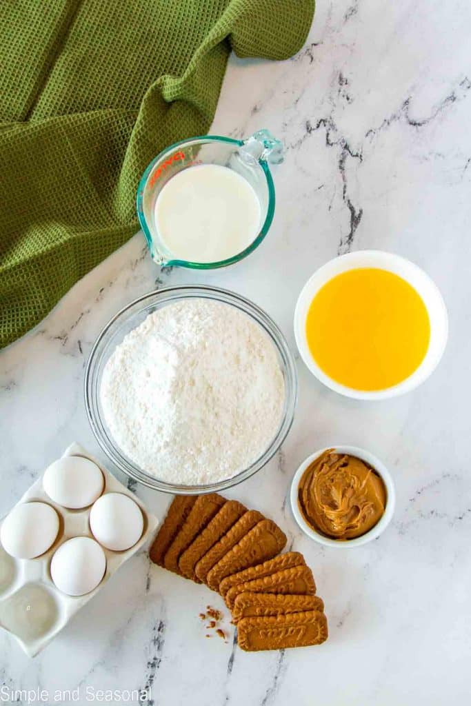 ingredients for Biscoff cake recipe