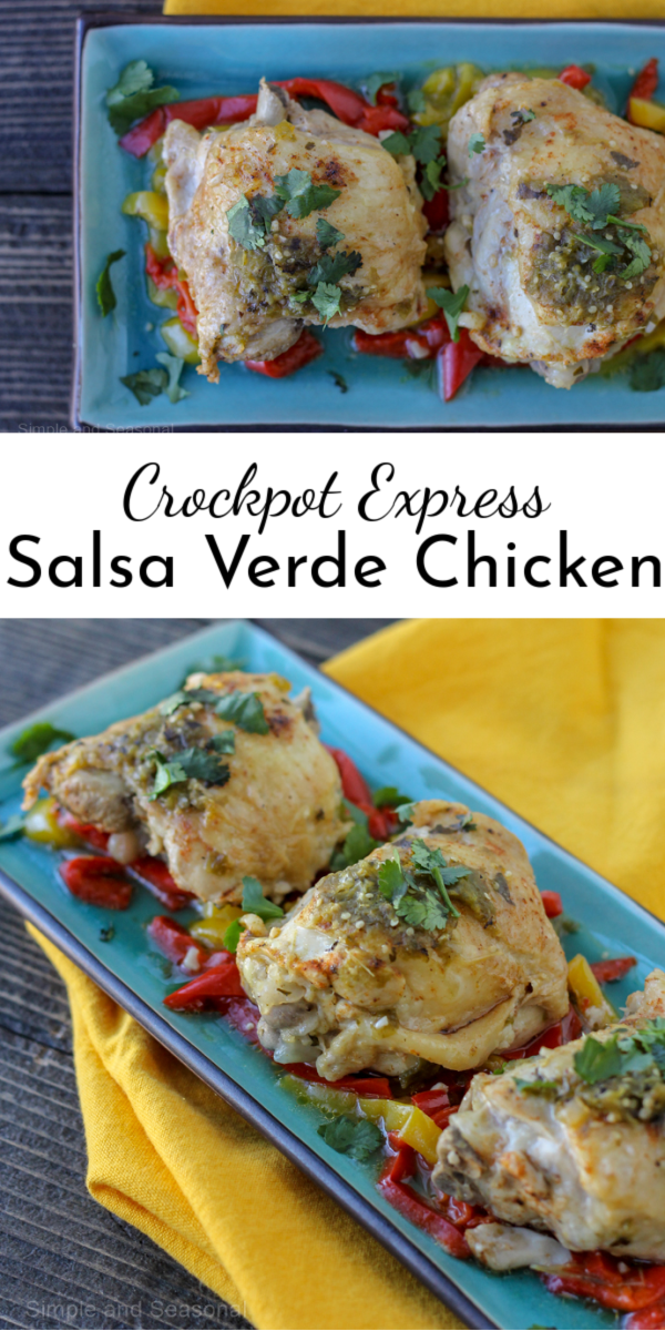 Try this Crockpot Express Salsa Verde Chicken—a blend of tangy, vibrant, and Mexican-inspired flavors packed into every bite! via @nmburk