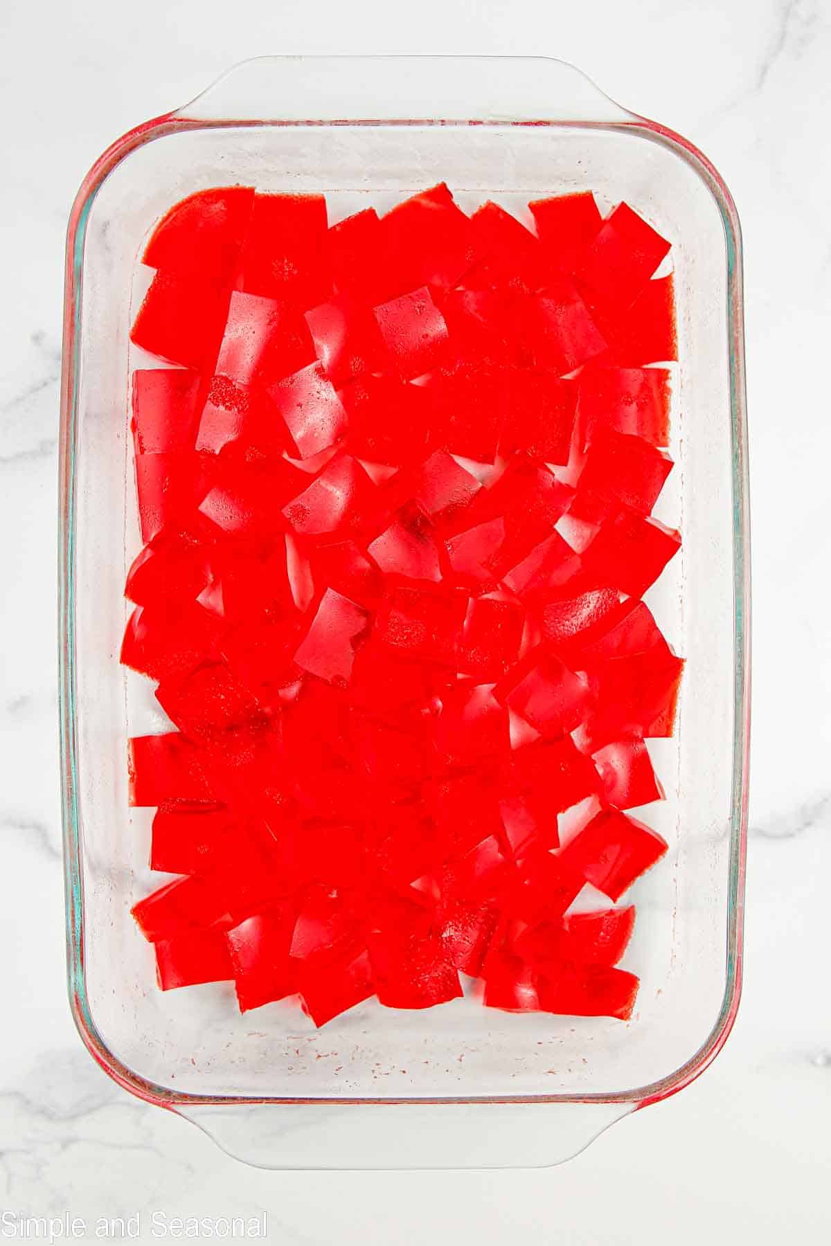 Patriotic Broken Glass Jello - Simple and Seasonal