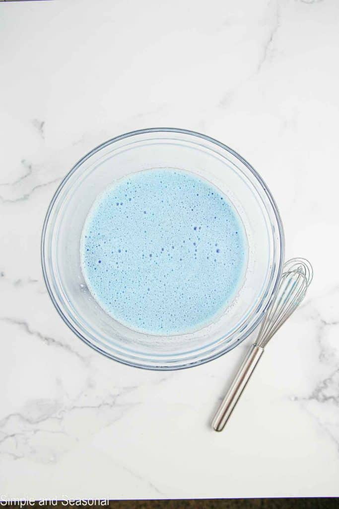 mixed blue jello