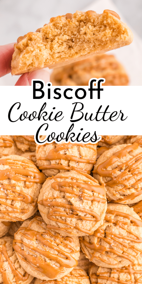 Indulge in the ultimate cookie experience with our Biscoff Cookie Butter Cookies, topped with a drizzle of more cookie butter and a hint of sea salt for that perfect sweet and salty balance! via @nmburk