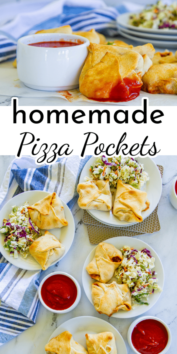 Homemade Pizza Pockets are buttery, cheesy, melty, flaky goodness on a plate! And the best part is you can change the filling to suit your family's taste. via @nmburk