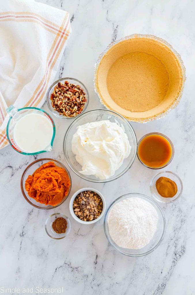 ingredients for turtle pumpkin pie