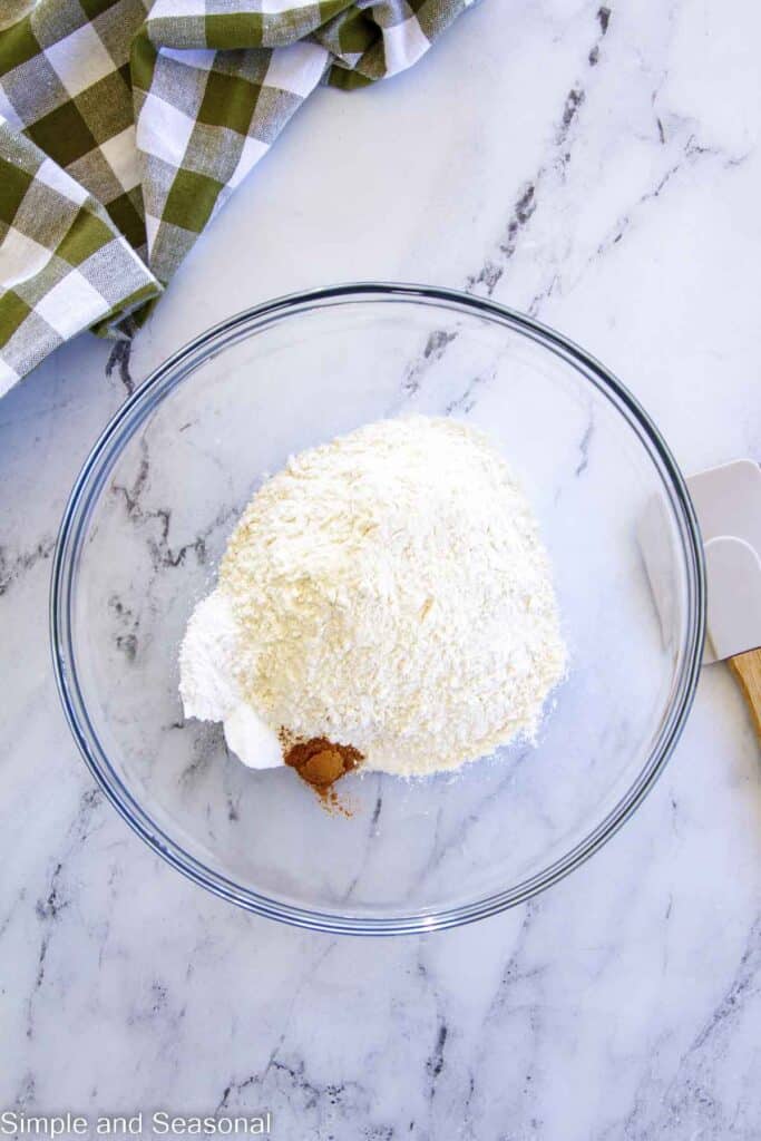 dry ingredients in a mixing bowl