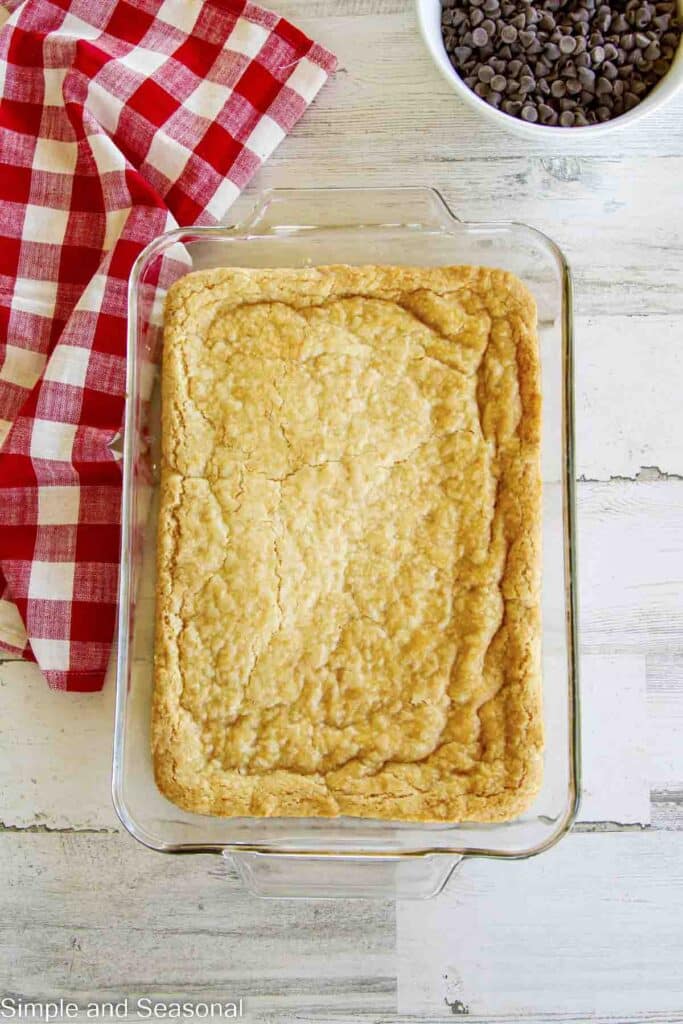 baked cookie layer