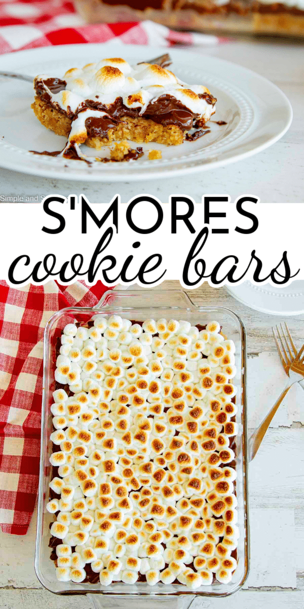 Smore Cookie Bars are everything you love about the classic campfire treat, baked into an easy, gooey dessert.  via @nmburk