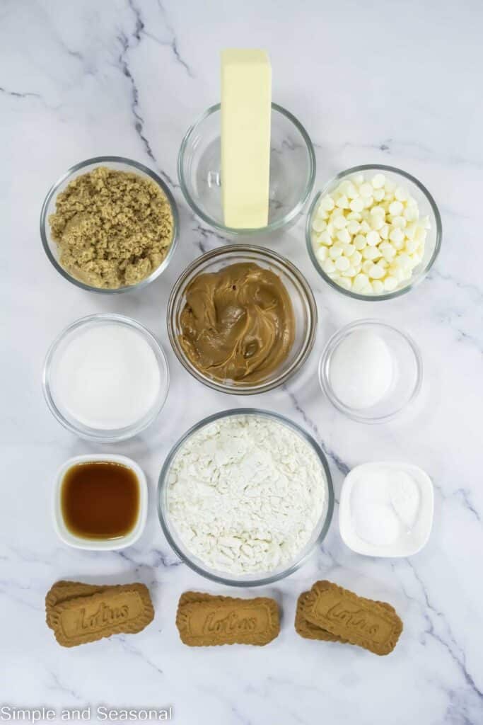 ingredients for biscoff cookies